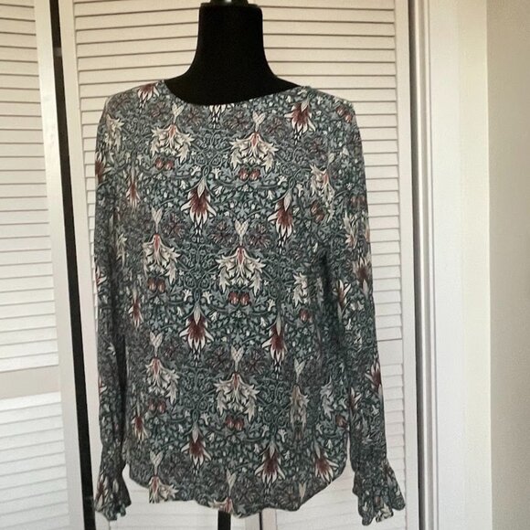 Morris & Co + H&M blouse floral Size 10 - Picture 1 of 5
